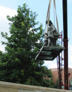 Relocation of Eliscu Statue
